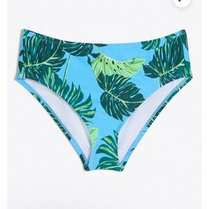 Draper James.Mid Rise Bikini Bottom in Monstera Floral .